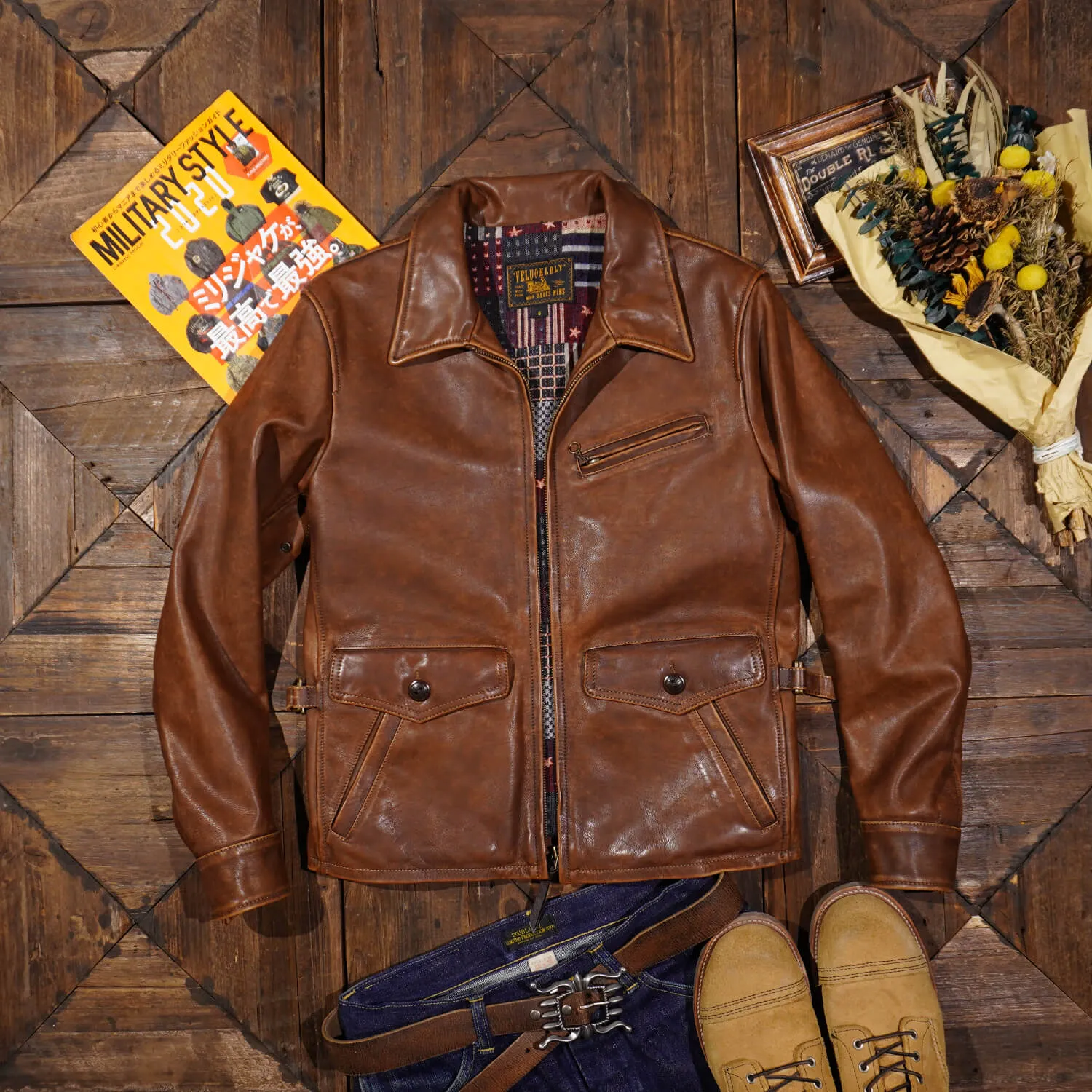 1940s Newsboy Leather Jacket Horsehide