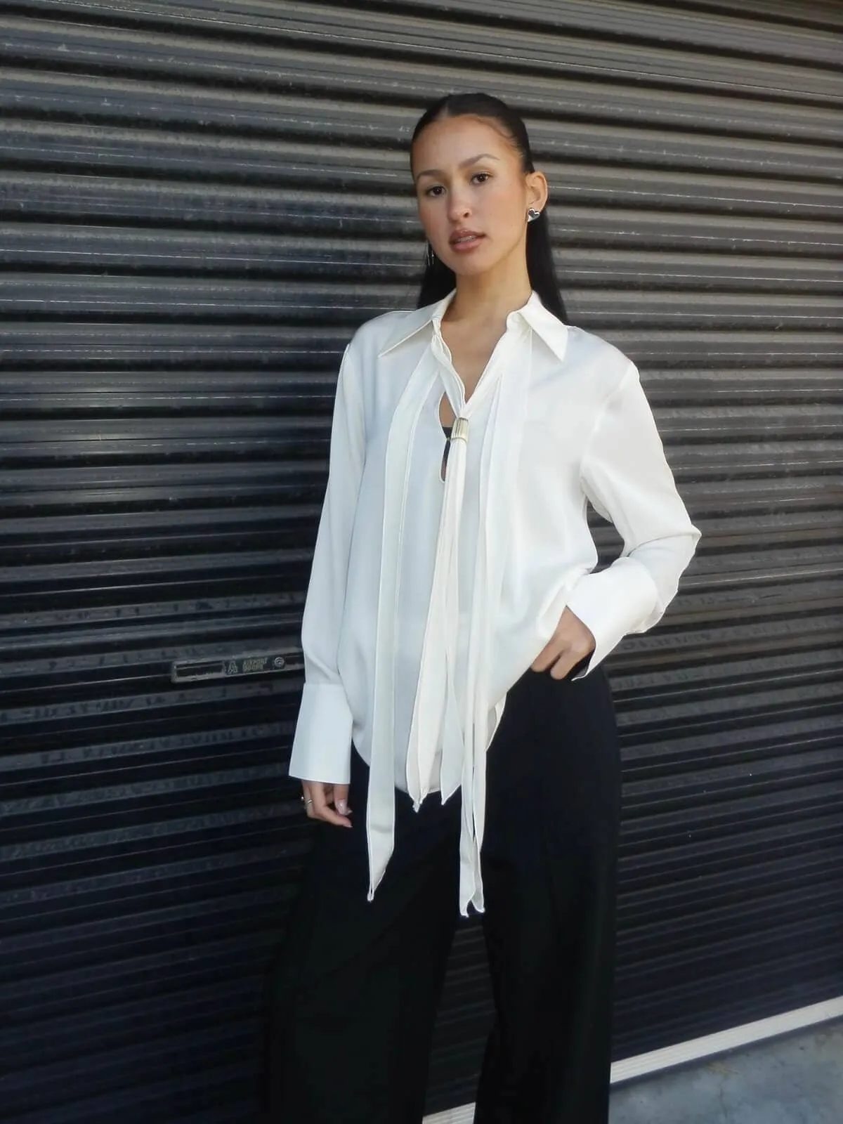 Basel Silk Blouse - Cream