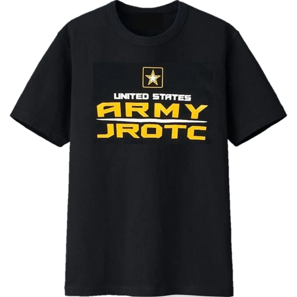 Black Army JROTC  short sleeve  Cotton T-Shirt