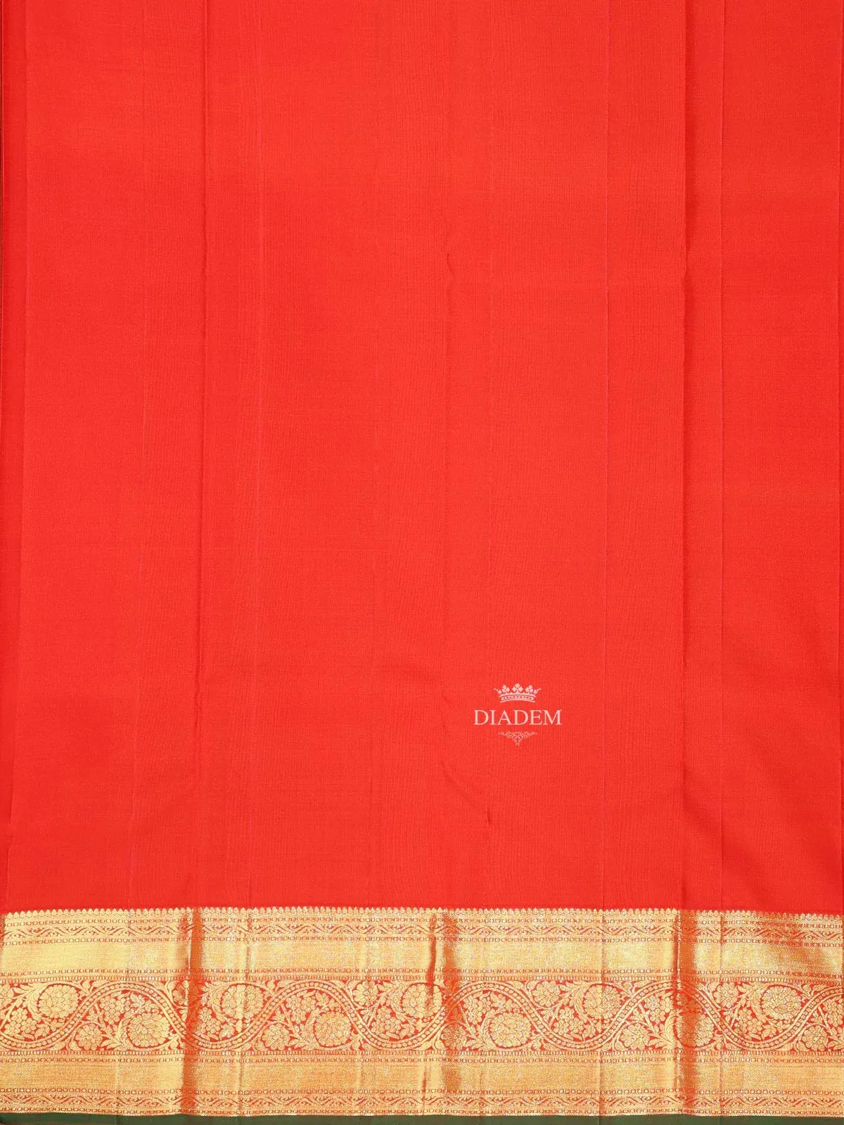 Brown Pure Kanchipuram Bridal Silk Saree with Floral Motif on the Body with Zari Border