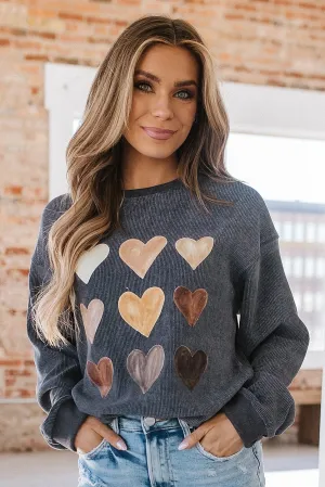 Carolyn Cord Heart Graphic Sweatshirt | S-2XL | PRE ORDER