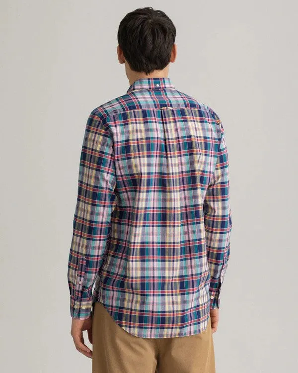 Colourful Check Shirt - Persian Blue