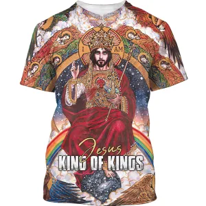 Jesus King Of Kings 3d Shirts - Christian T Shirts For Men And Women