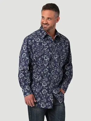 Men's Wrangler Coconut Cowboy Floral Print Snap Shirt