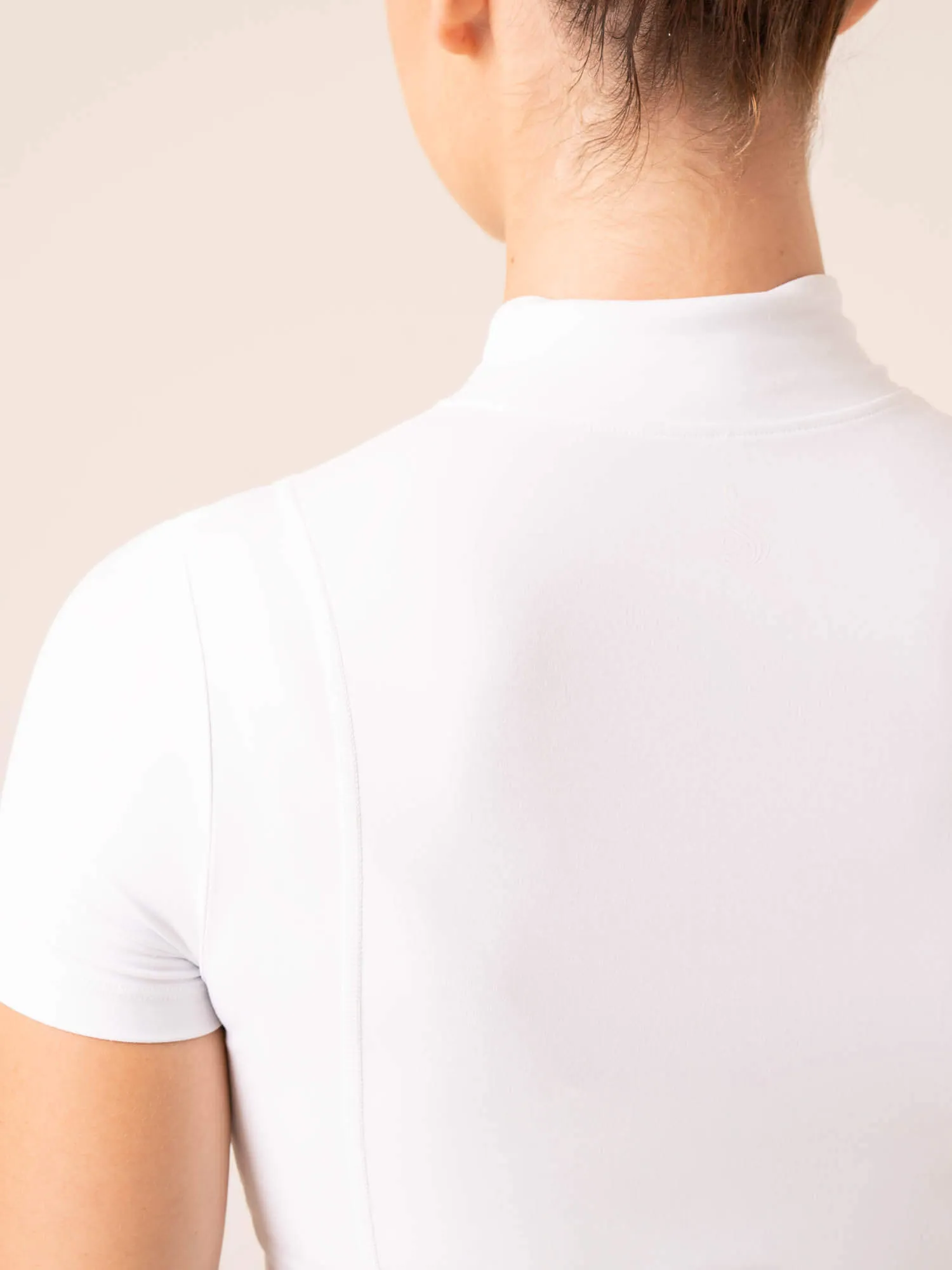 NKD Half Zip Fitted T-Shirt - White