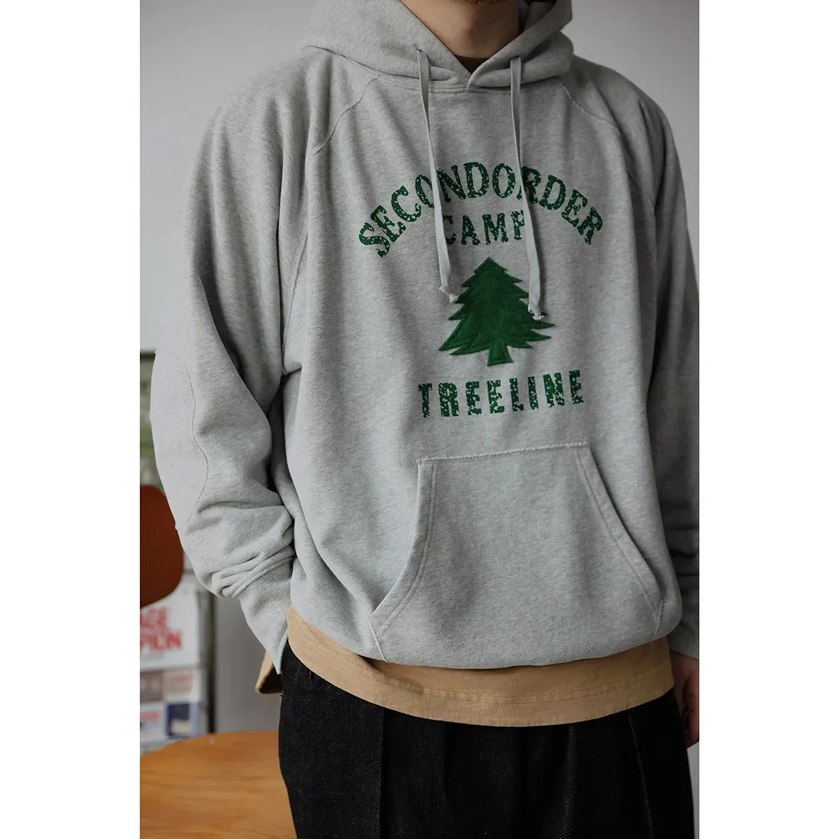 Oversize Raglan Cotton Fleece Hoodies with Hooded Sweatshirt for Men