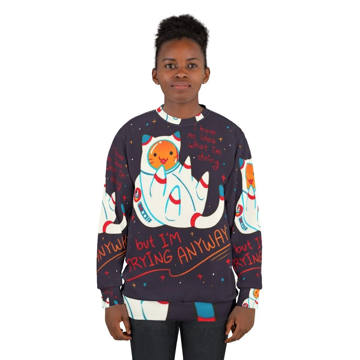 "Catstronaut" Positive Affirmation Mental Health Sweatshirt