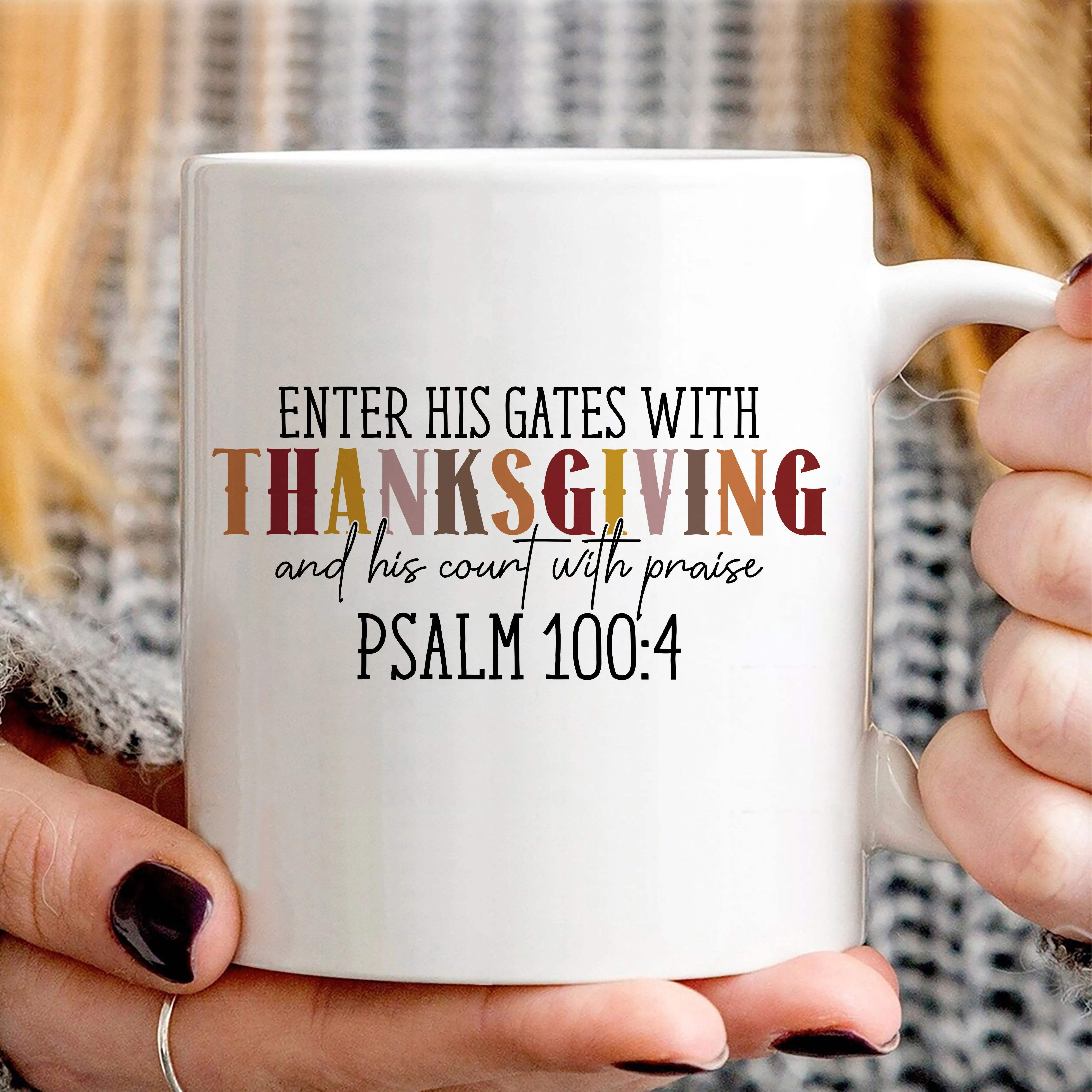 Teesdily | Jesus Thanksgiving Shirt, Enter His Gates With Thanksgiving Tee Sweatshirt Hoodie Mug, Christ Thanksgiving Gift